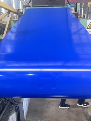 COLOR Stahl PPGI 0,09-0,7 Dicke TDC51D Vorgefärbte galvanisierte Stahlbleche Farbspirale mit starker korrosionsschutzfähiger blauer Farbe